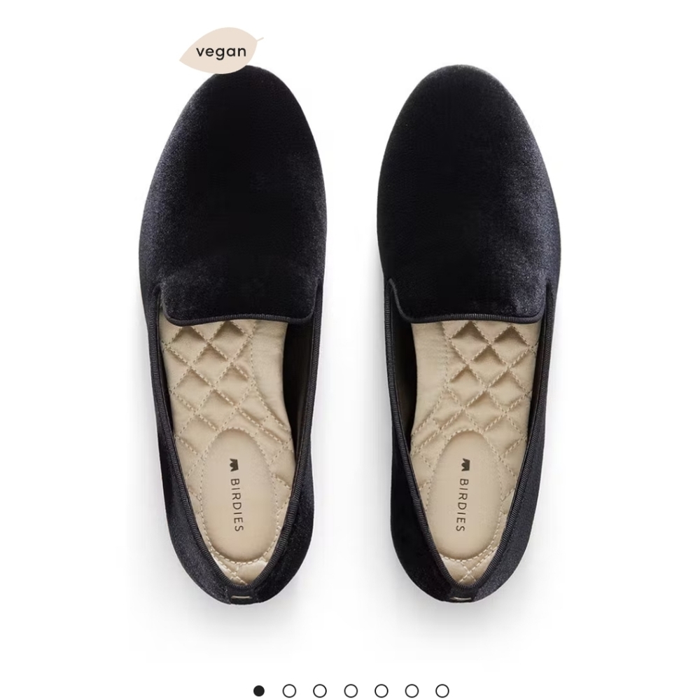 Birdies Starling Black velvet size 7